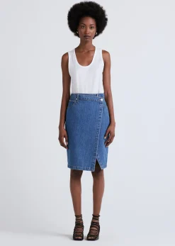 Women Derek Lam Dresses & Skirts<Aine Asymmetrical Denim Skirt