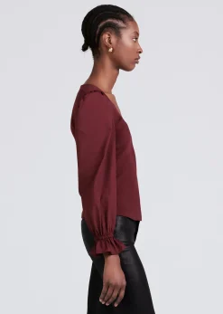 Women Derek Lam Tops<Aishah Scoop Neck Long Sleeve Ribbed Top