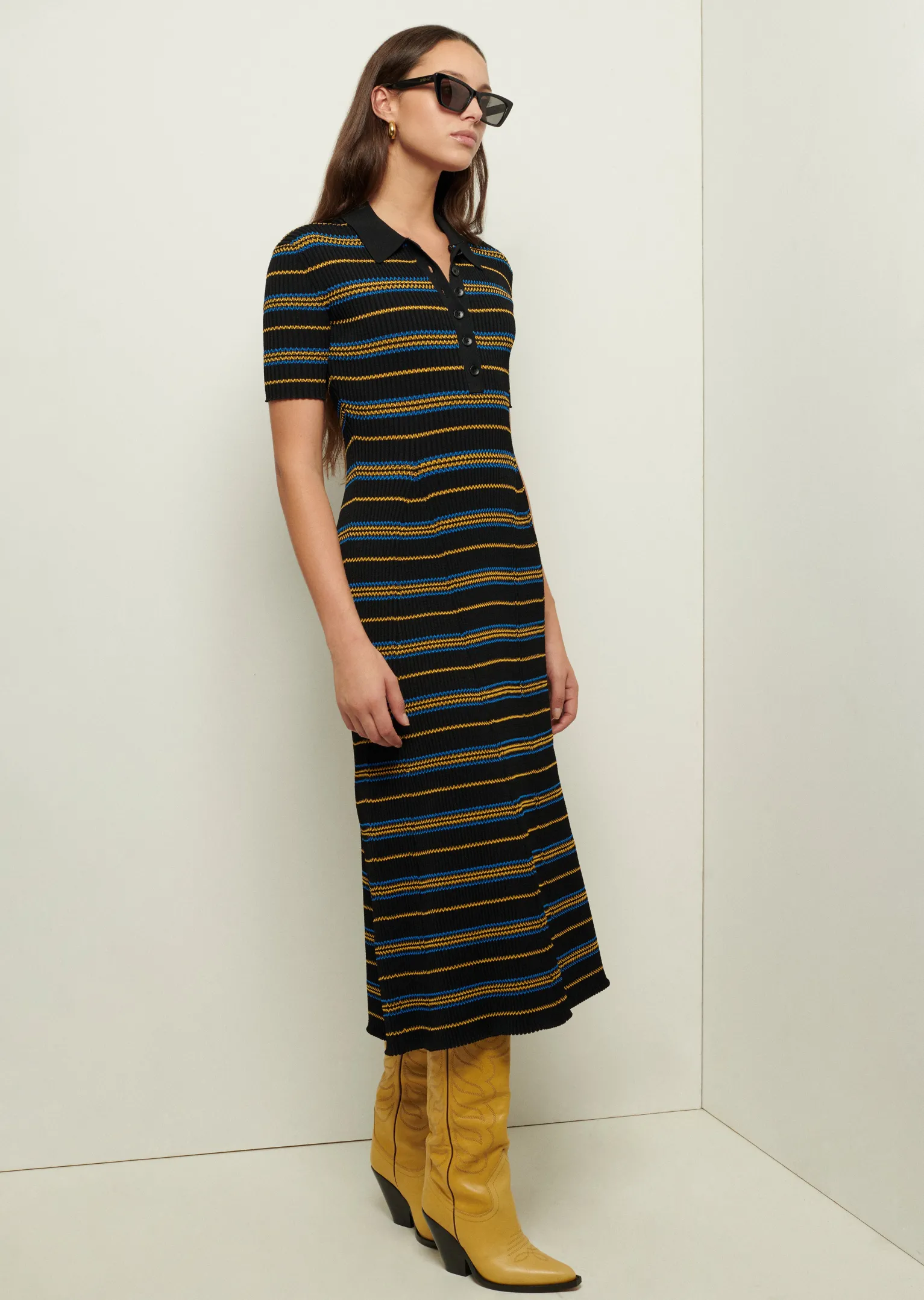 Women Derek Lam Dresses & Skirts<Alani Short Sleeve Polo Dress
