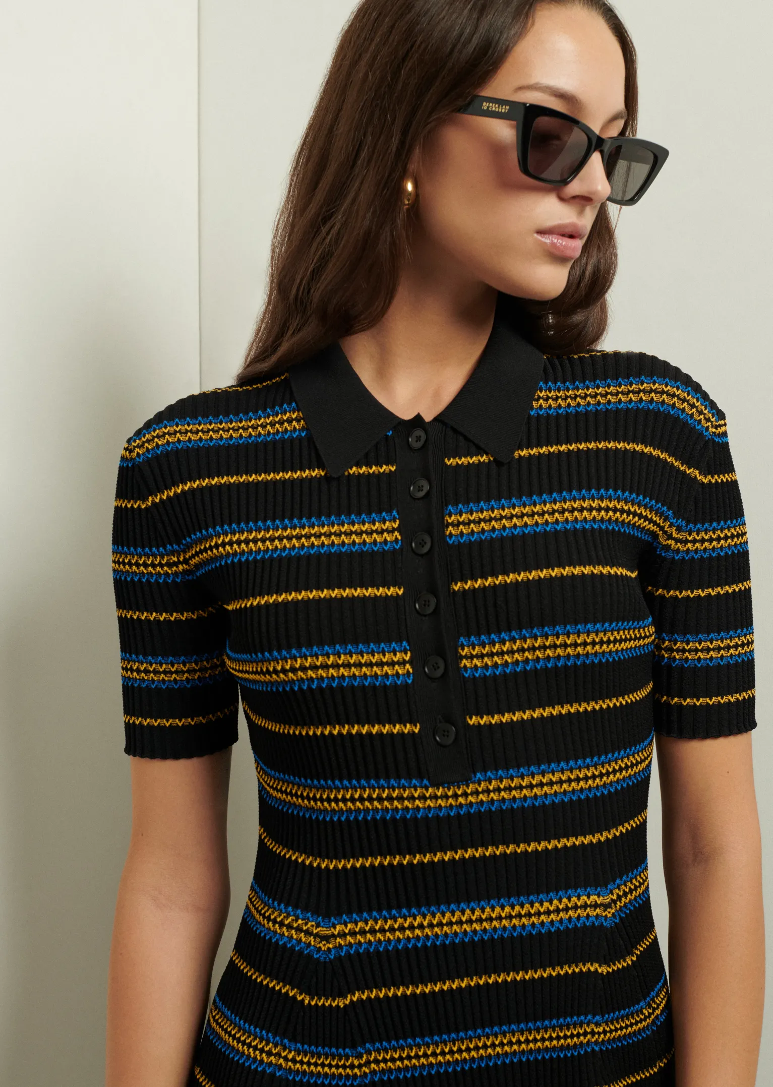 Women Derek Lam Dresses & Skirts<Alani Short Sleeve Polo Dress