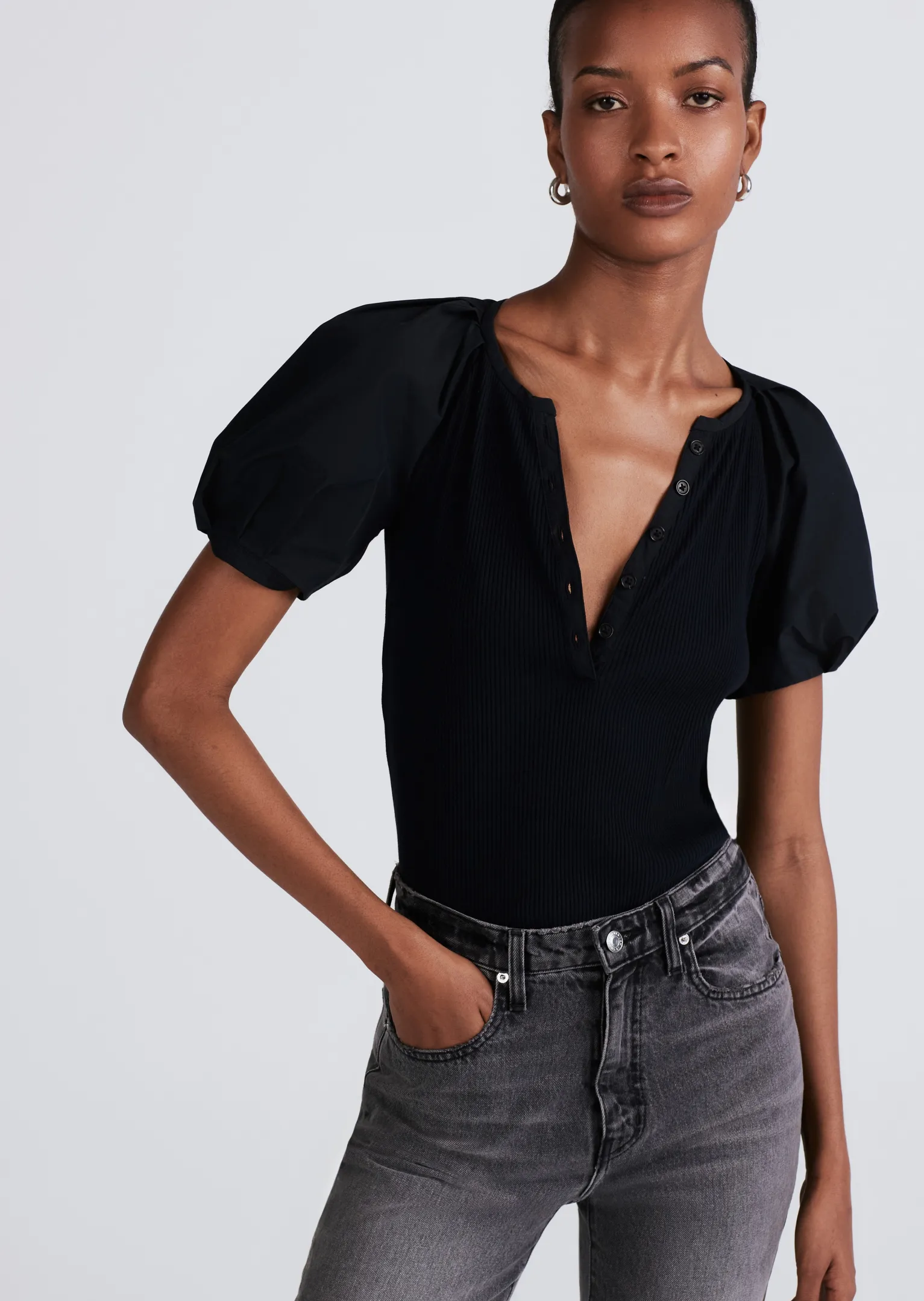 Women Derek Lam Tops<Albane Mixed Media Tee