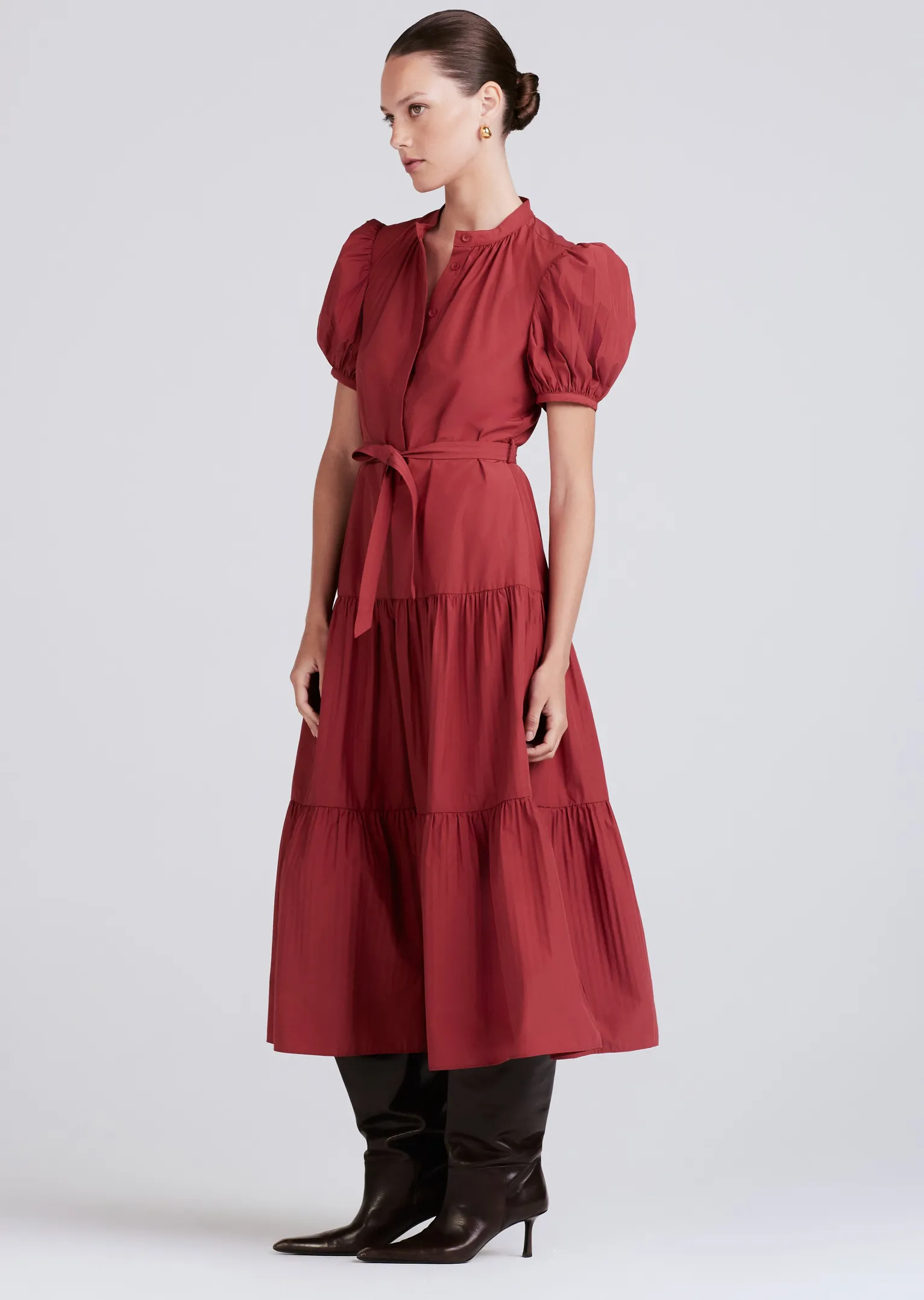 Women Derek Lam Dresses & Skirts<Alexandra Puff Sleeve Shirt Midi Dress