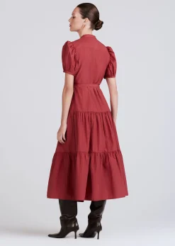 Women Derek Lam Dresses & Skirts<Alexandra Puff Sleeve Shirt Midi Dress