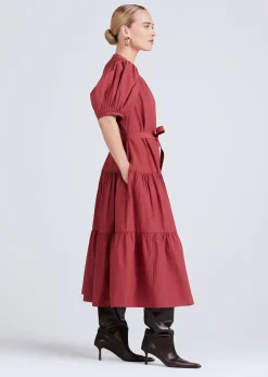 Women Derek Lam Dresses & Skirts<Alexandra Puff Sleeve Shirt Midi Dress