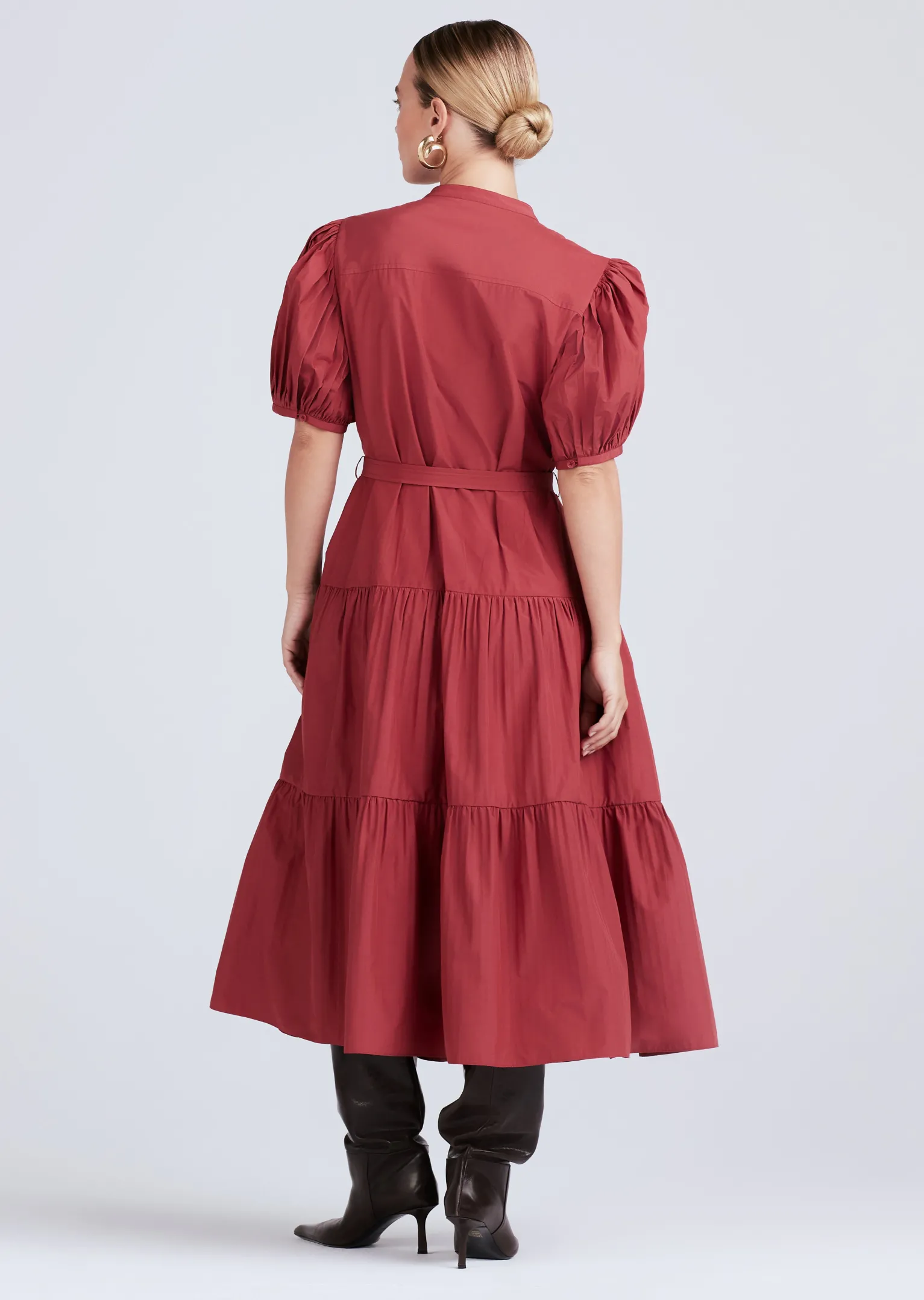 Women Derek Lam Dresses & Skirts<Alexandra Puff Sleeve Shirt Midi Dress