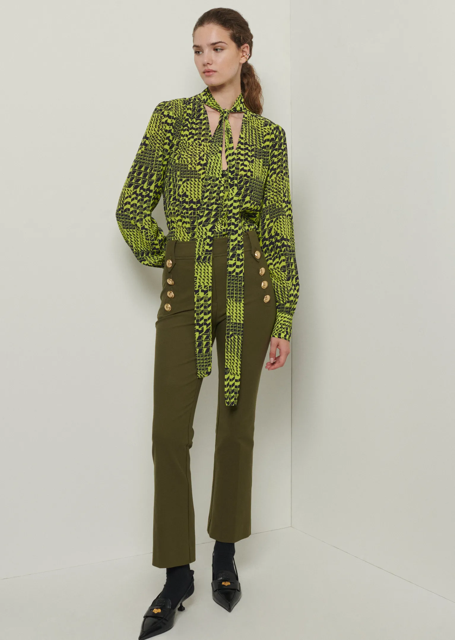 Women Derek Lam Tops<Amabel Tie Neck Blouse