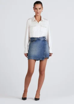 Women Derek Lam Denim<Ana Asymm Mini