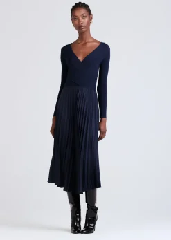 Women Derek Lam Dresses & Skirts<Anika Wrap Pleated Sweater Dress