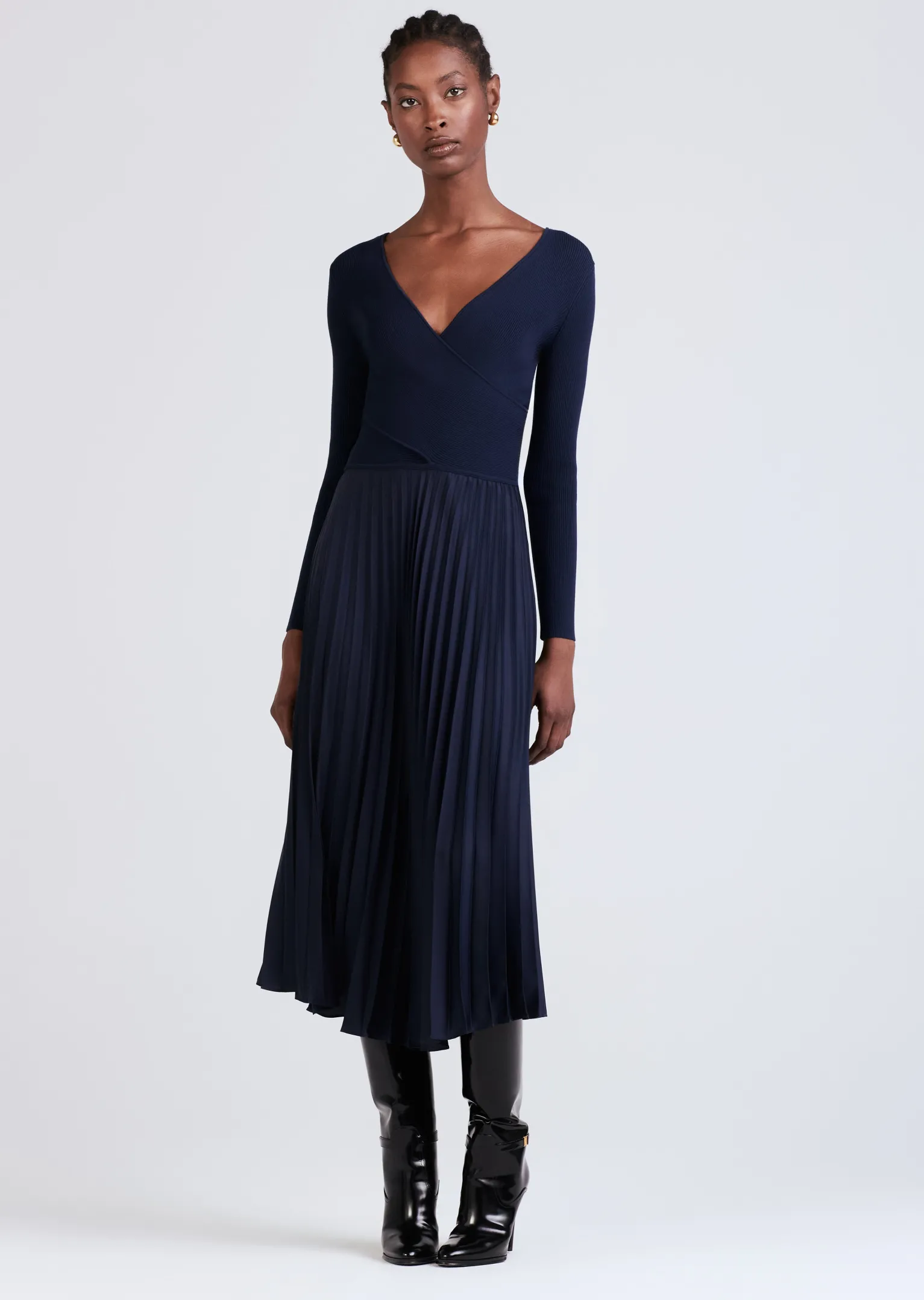 Women Derek Lam Dresses & Skirts<Anika Wrap Pleated Sweater Dress