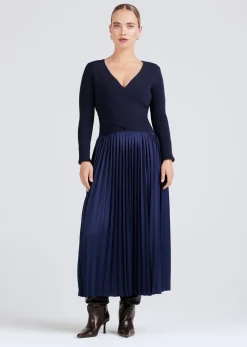 Women Derek Lam Dresses & Skirts<Anika Wrap Pleated Sweater Dress