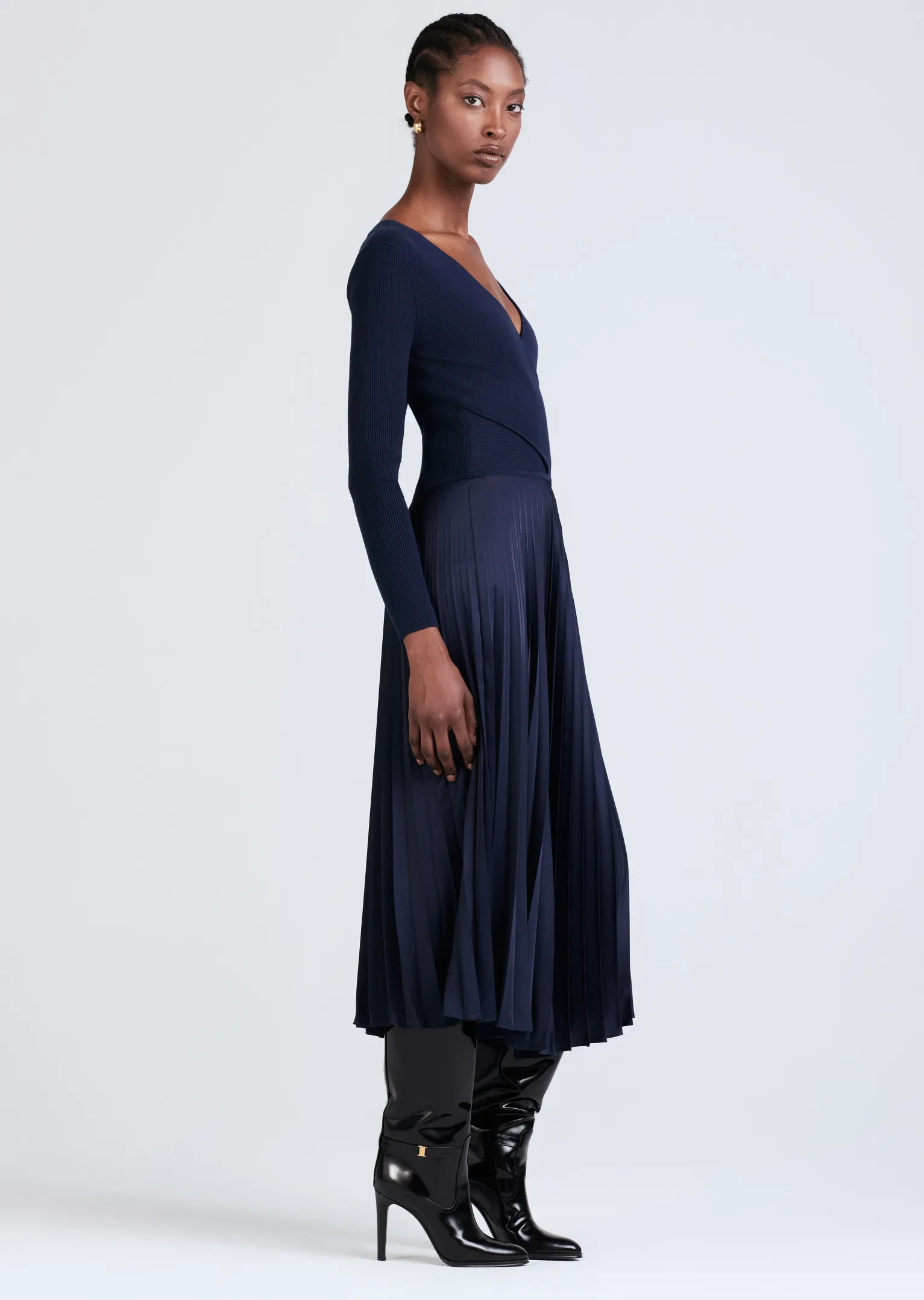 Women Derek Lam Dresses & Skirts<Anika Wrap Pleated Sweater Dress