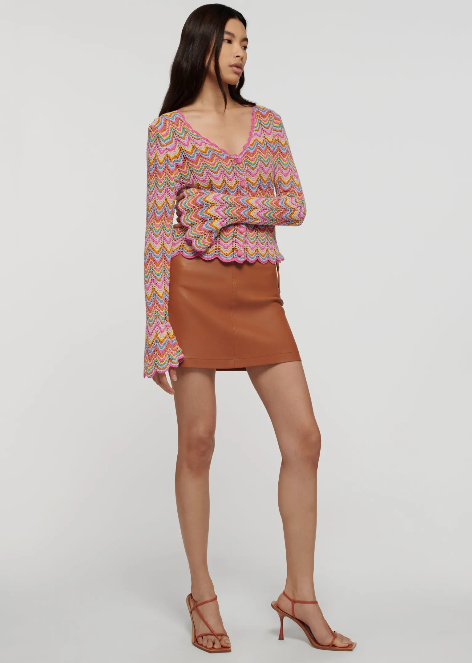 Women Derek Lam Sweaters<Arya Scallopped Cardigan