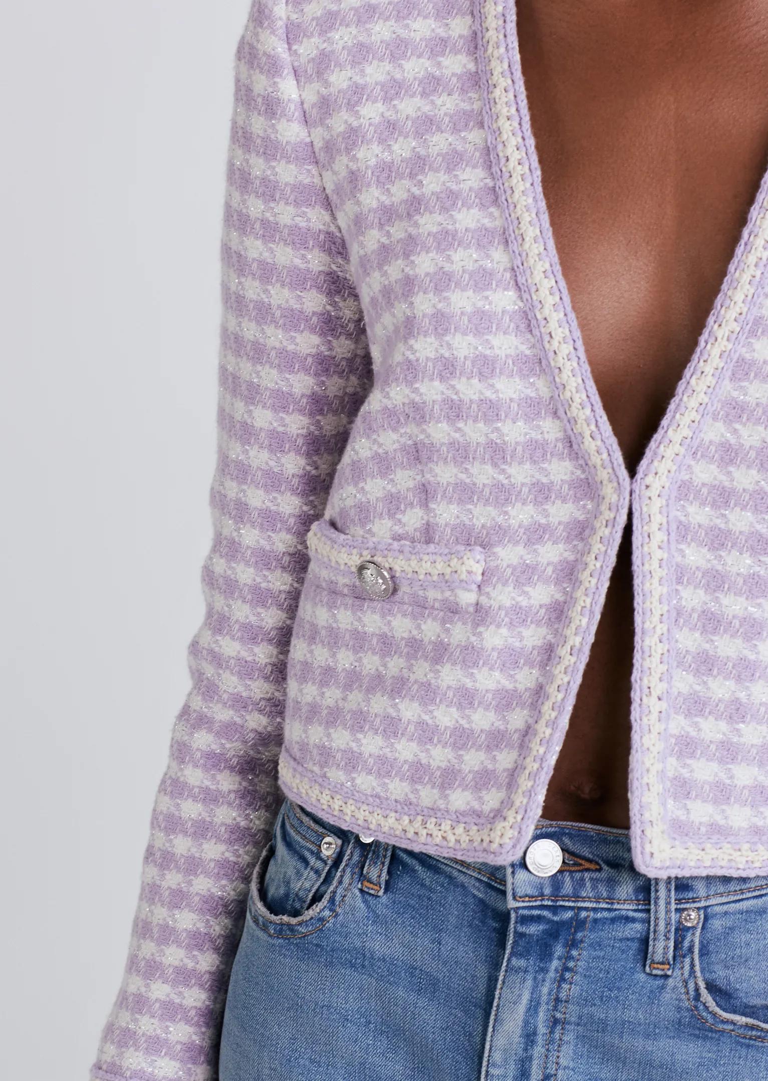 Women Derek Lam Jackets & Coats<Astrid V-Neck Crop Jacket