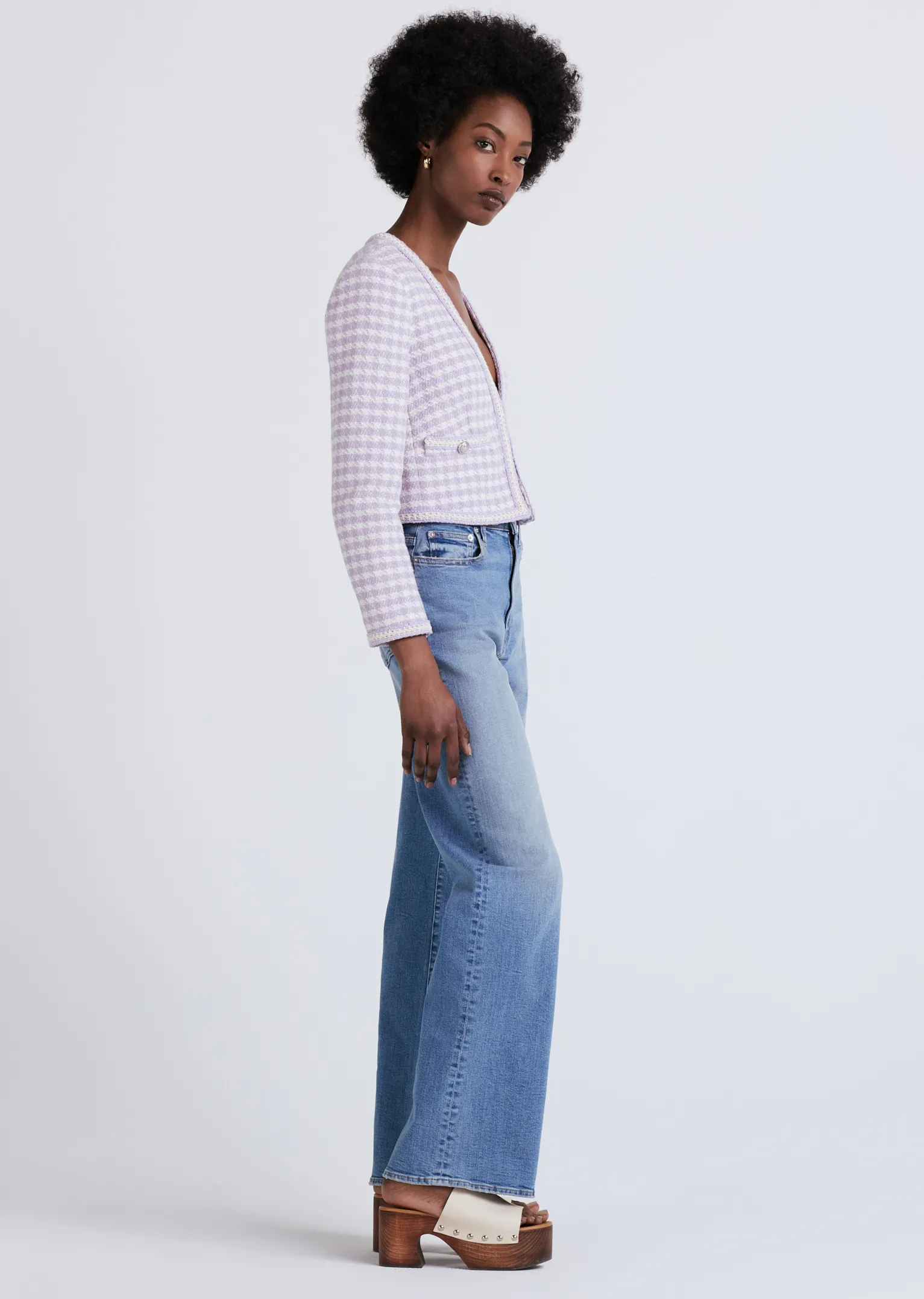 Women Derek Lam Jackets & Coats<Astrid V-Neck Crop Jacket