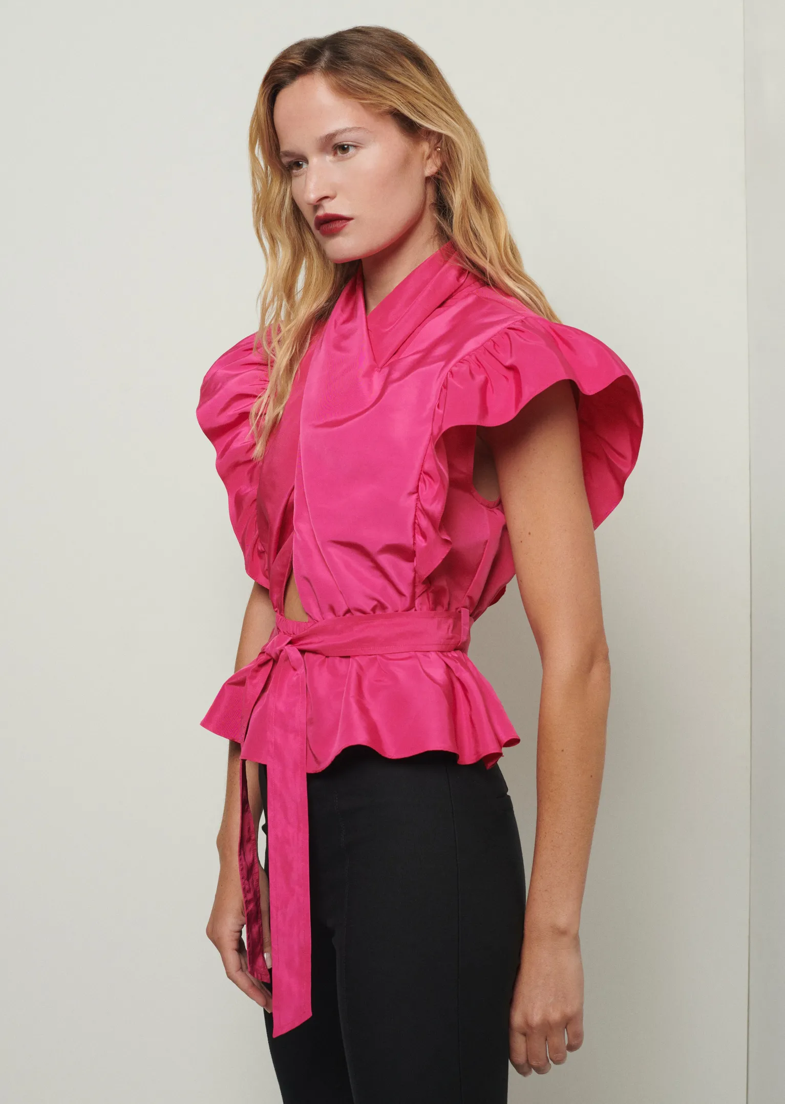 Women Derek Lam Tops<Brynn Ruffle Wrap Top