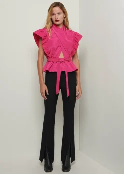 Women Derek Lam Tops<Brynn Ruffle Wrap Top