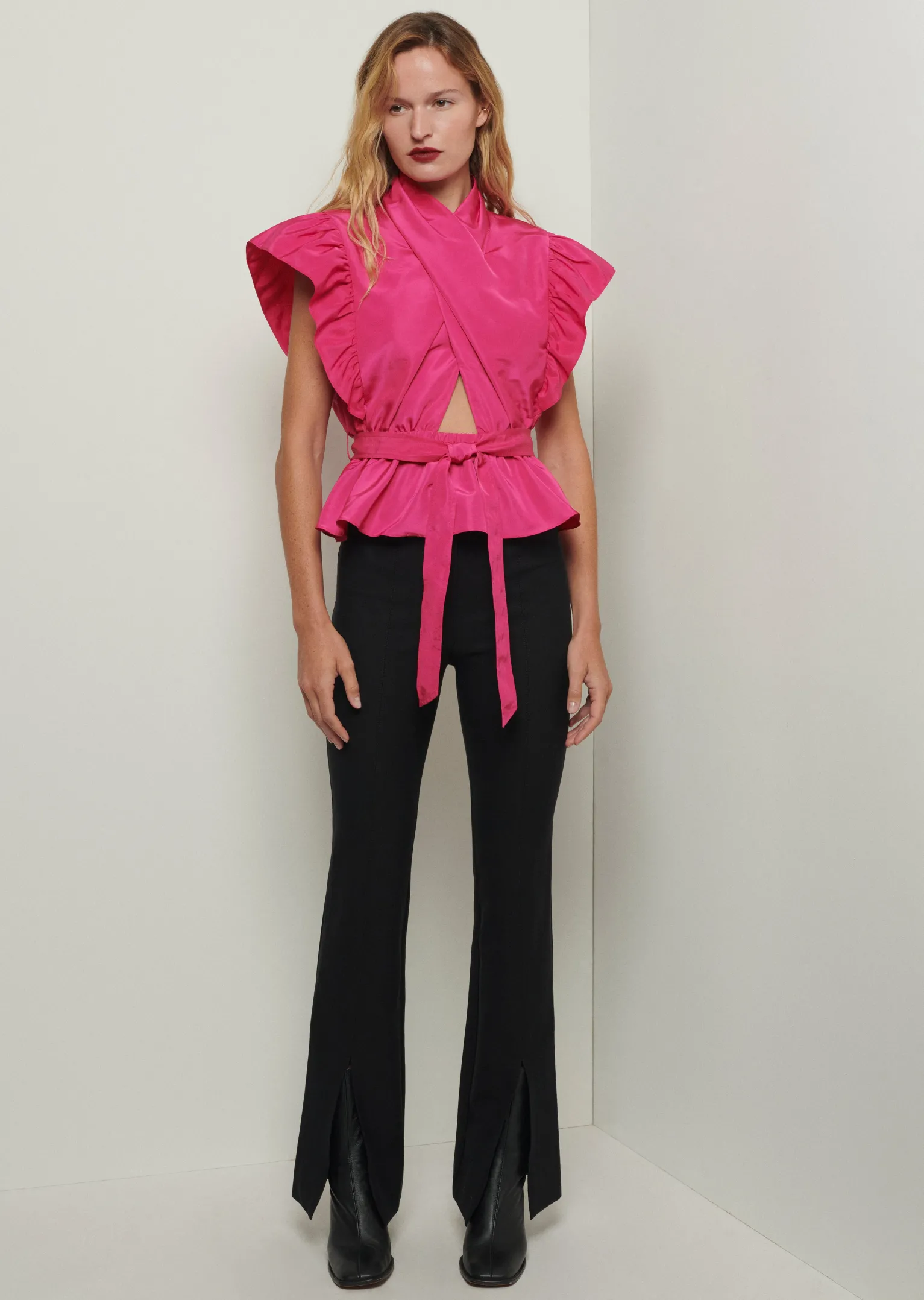 Women Derek Lam Tops<Brynn Ruffle Wrap Top