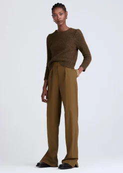 Women Derek Lam Pants & Shorts<Calypso Pleated Slit Trousers