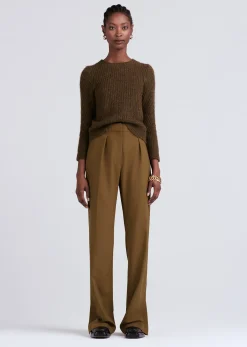 Women Derek Lam Pants & Shorts<Calypso Pleated Slit Trousers