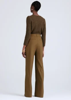 Women Derek Lam Pants & Shorts<Calypso Pleated Slit Trousers