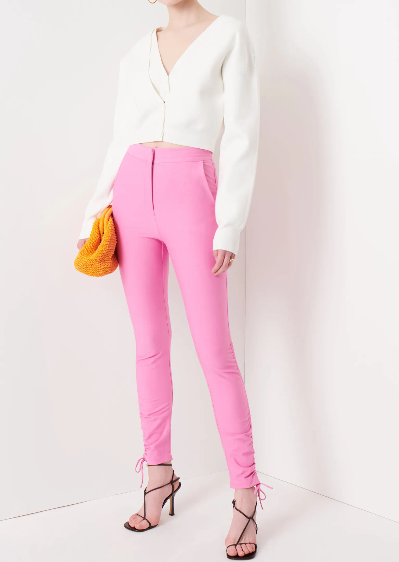 Women Derek Lam Pants & Shorts<Camryn Ruched Slim Pants
