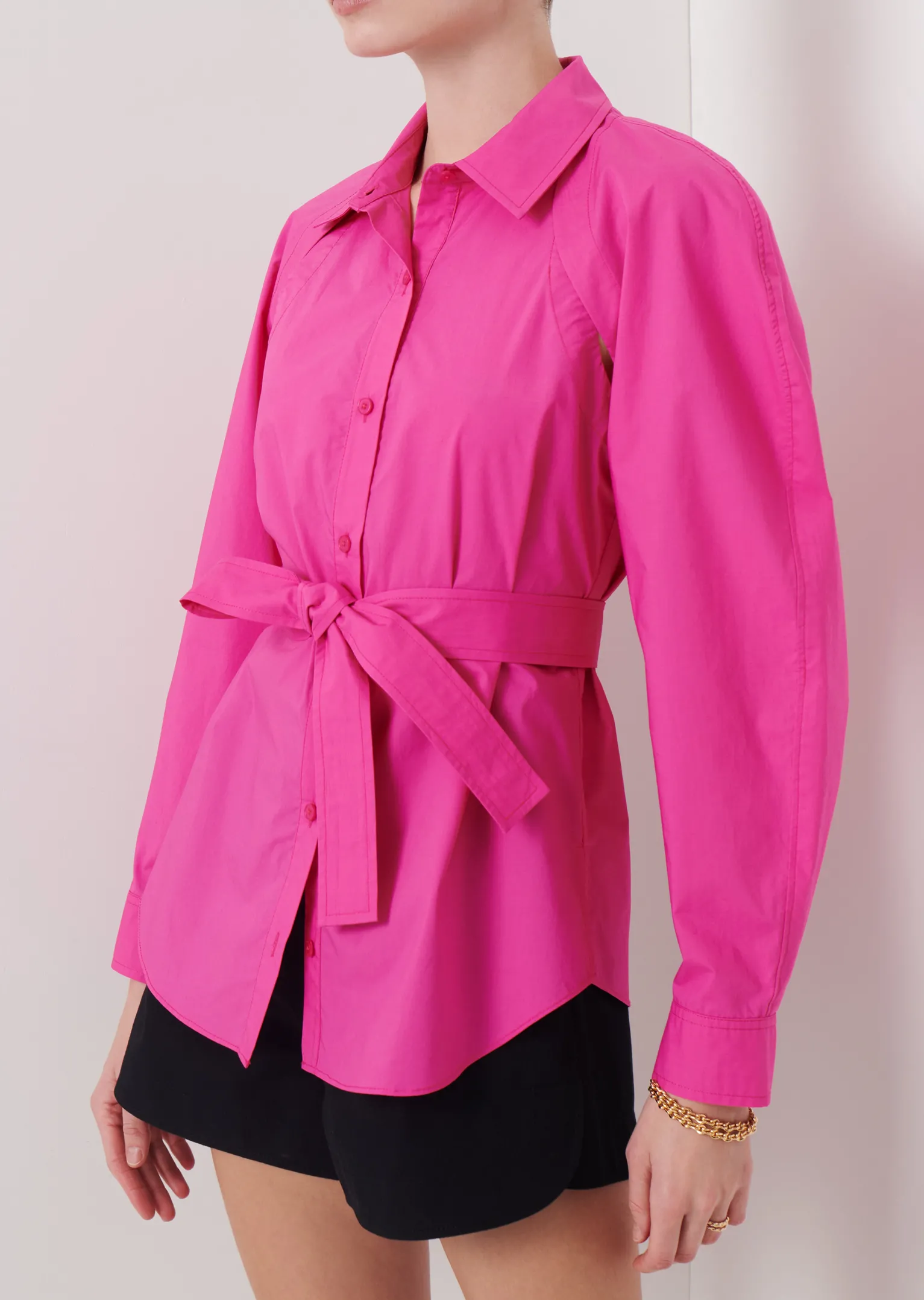 Women Derek Lam Tops<Casper Bolero Sleeve Button Down Top