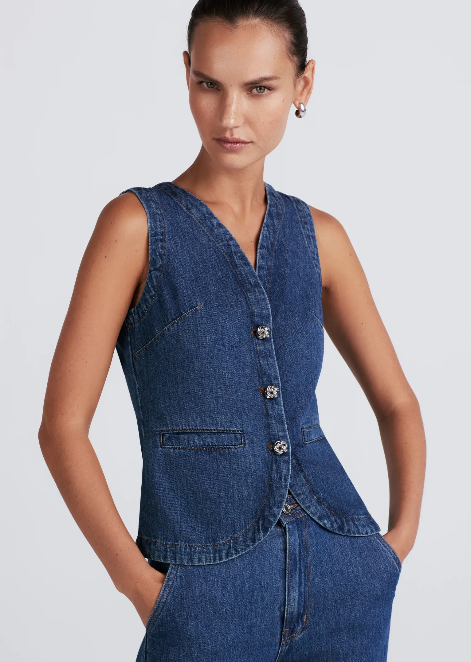 Women Derek Lam Denim<Cassie Denim Vest