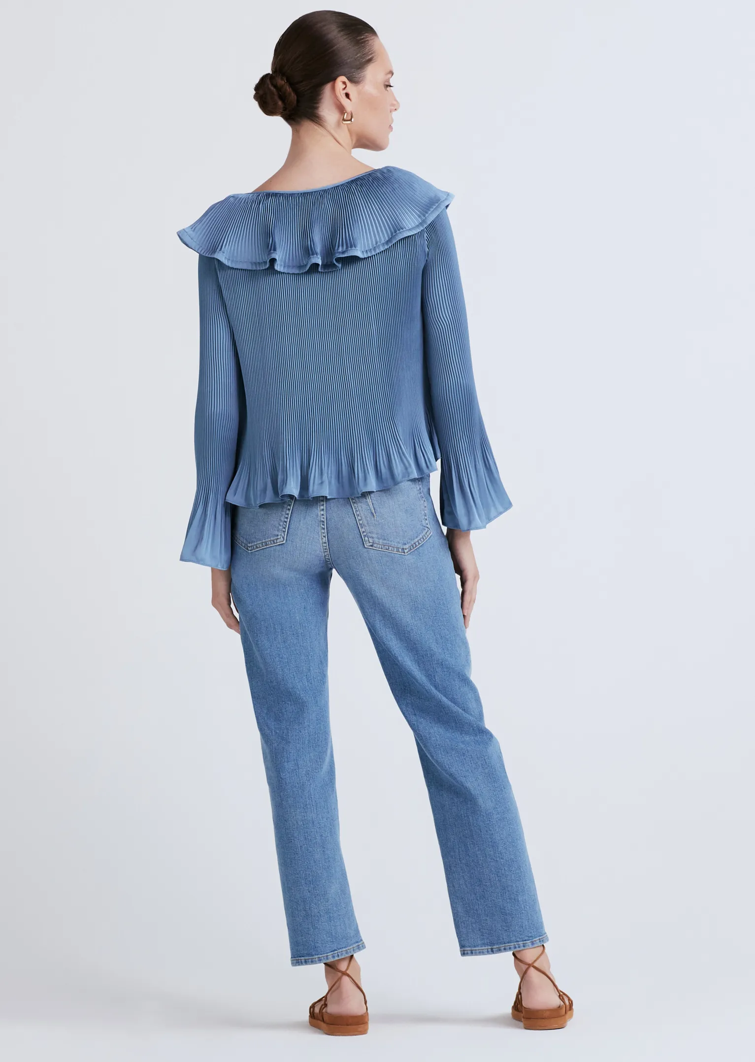 Women Derek Lam Tops<Charis Pleated Ruffle Blouse