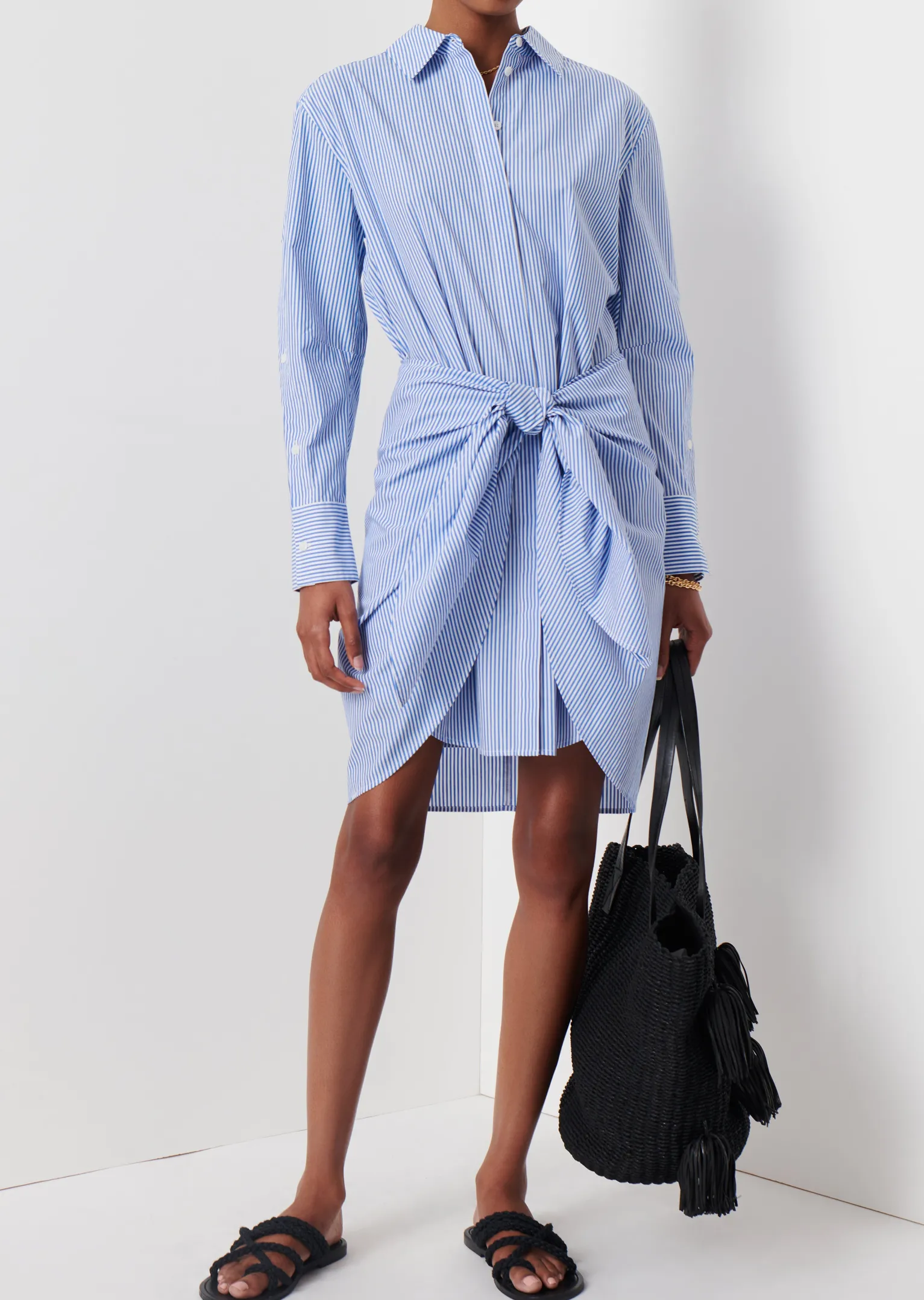 Women Derek Lam Dresses & Skirts<Charlotte Tie Waist Shirt Dress