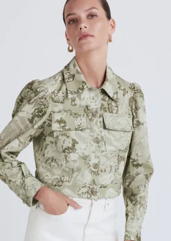 Women Derek Lam Jackets & Coats<Chloe Puff Sleeve Utility Jacket