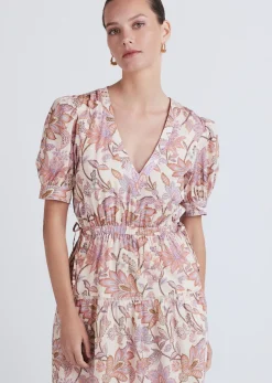 Women Derek Lam Dresses & Skirts<Columba Puff Sleeve V-Neck Dress
