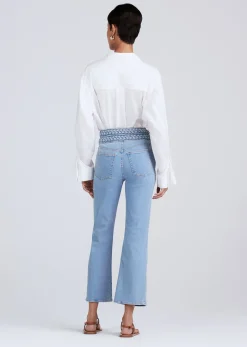 Women Derek Lam Pants & Shorts<Crosby Braided High Rise Crop Flare