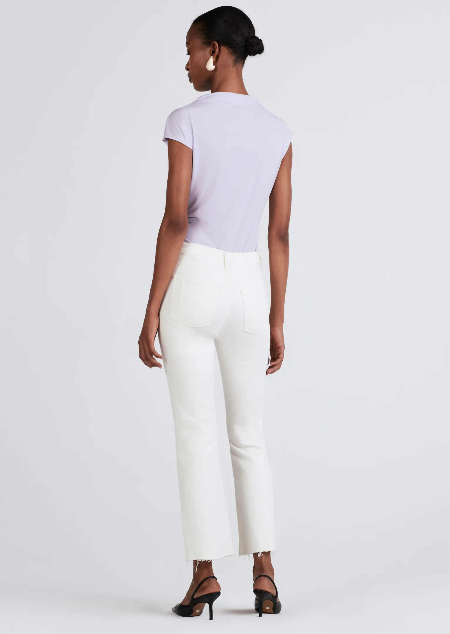 Women Derek Lam Denim<Crosby High Rise Crop Flare W/ Pintuck