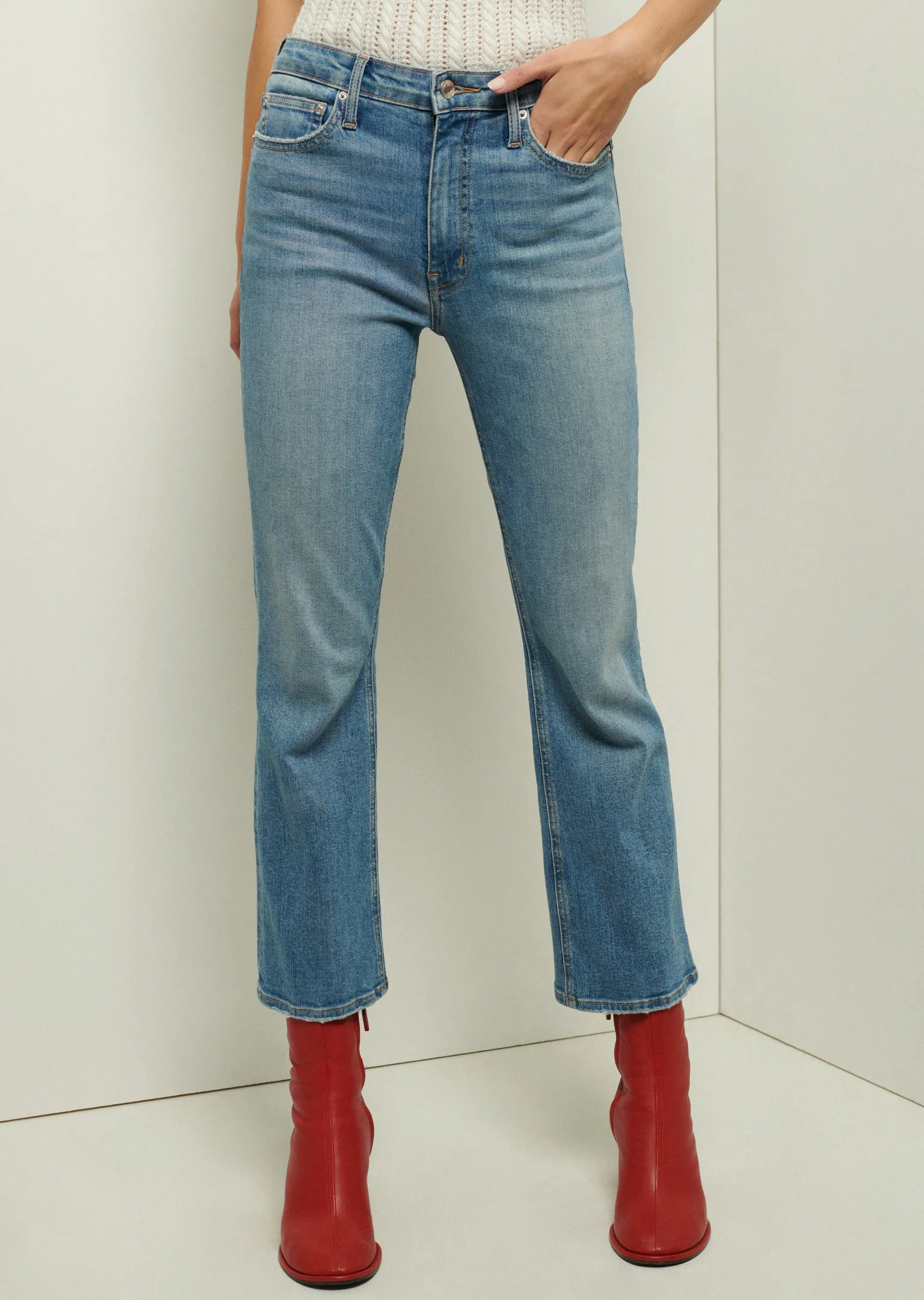 Women Derek Lam Pants & Shorts<Crosby High Rise Crop Flare Jeans