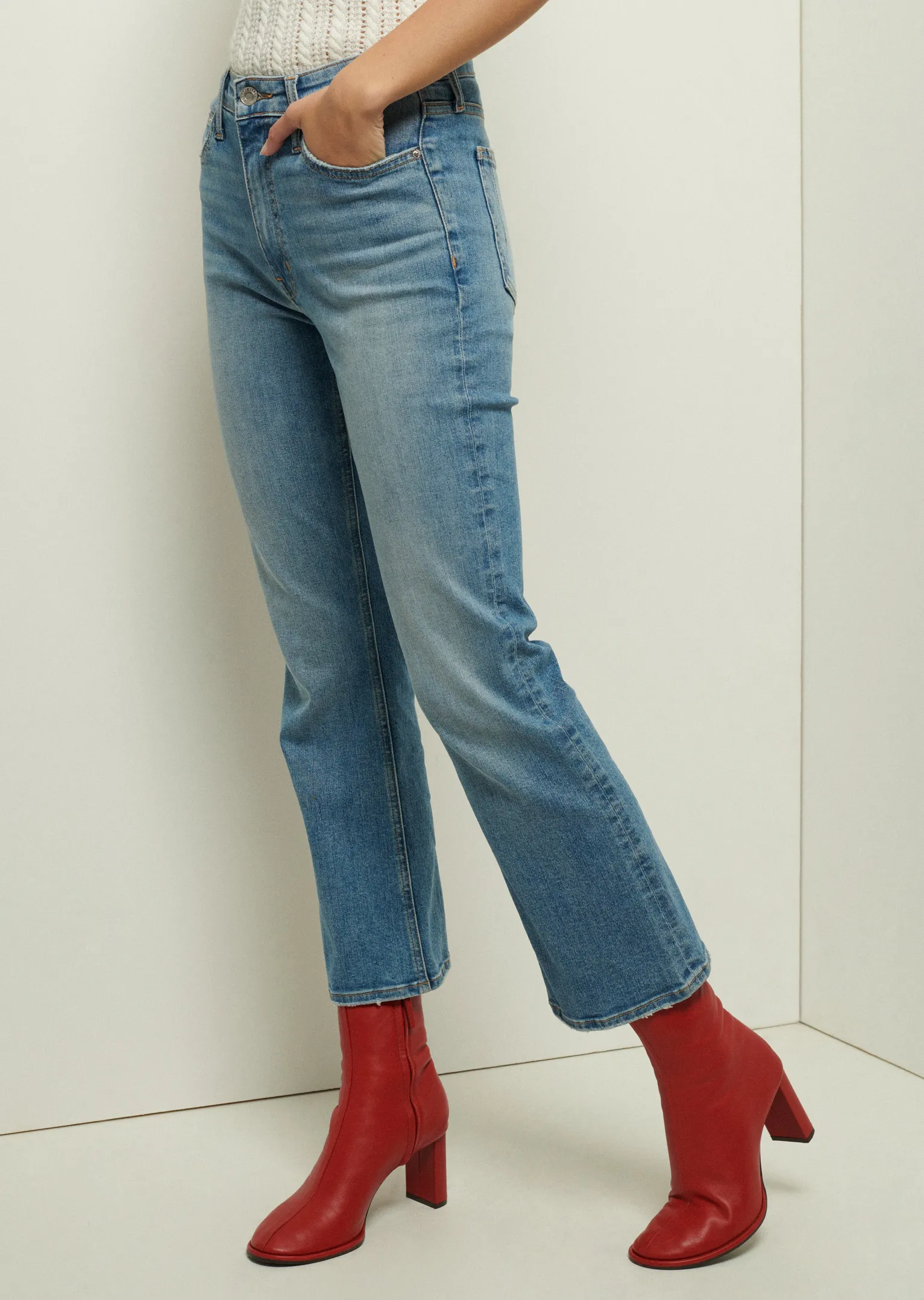 Women Derek Lam Pants & Shorts<Crosby High Rise Crop Flare Jeans