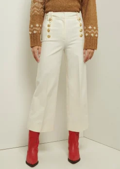 Women Derek Lam Pants & Shorts<Delos Crop Wide Leg Sailor Pants