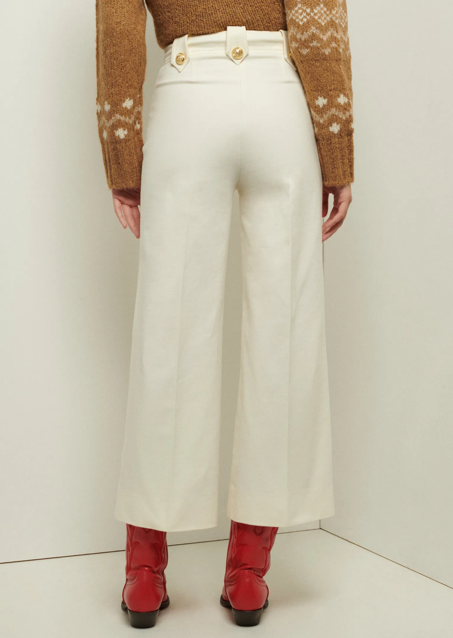 Women Derek Lam Pants & Shorts<Delos Crop Wide Leg Sailor Pants