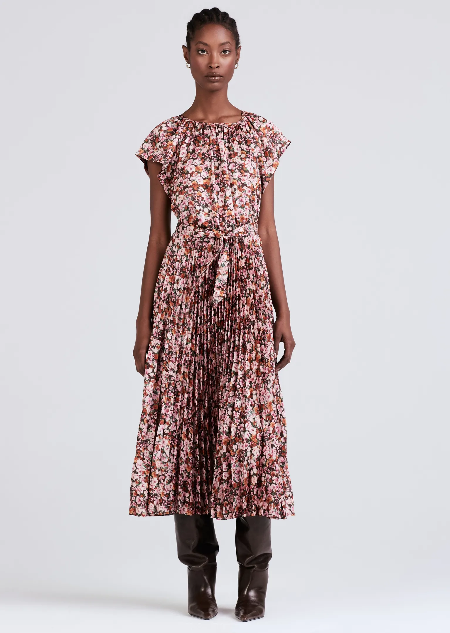 Women Derek Lam Dresses & Skirts<Demetria Flutter Sleeve Midi Dress