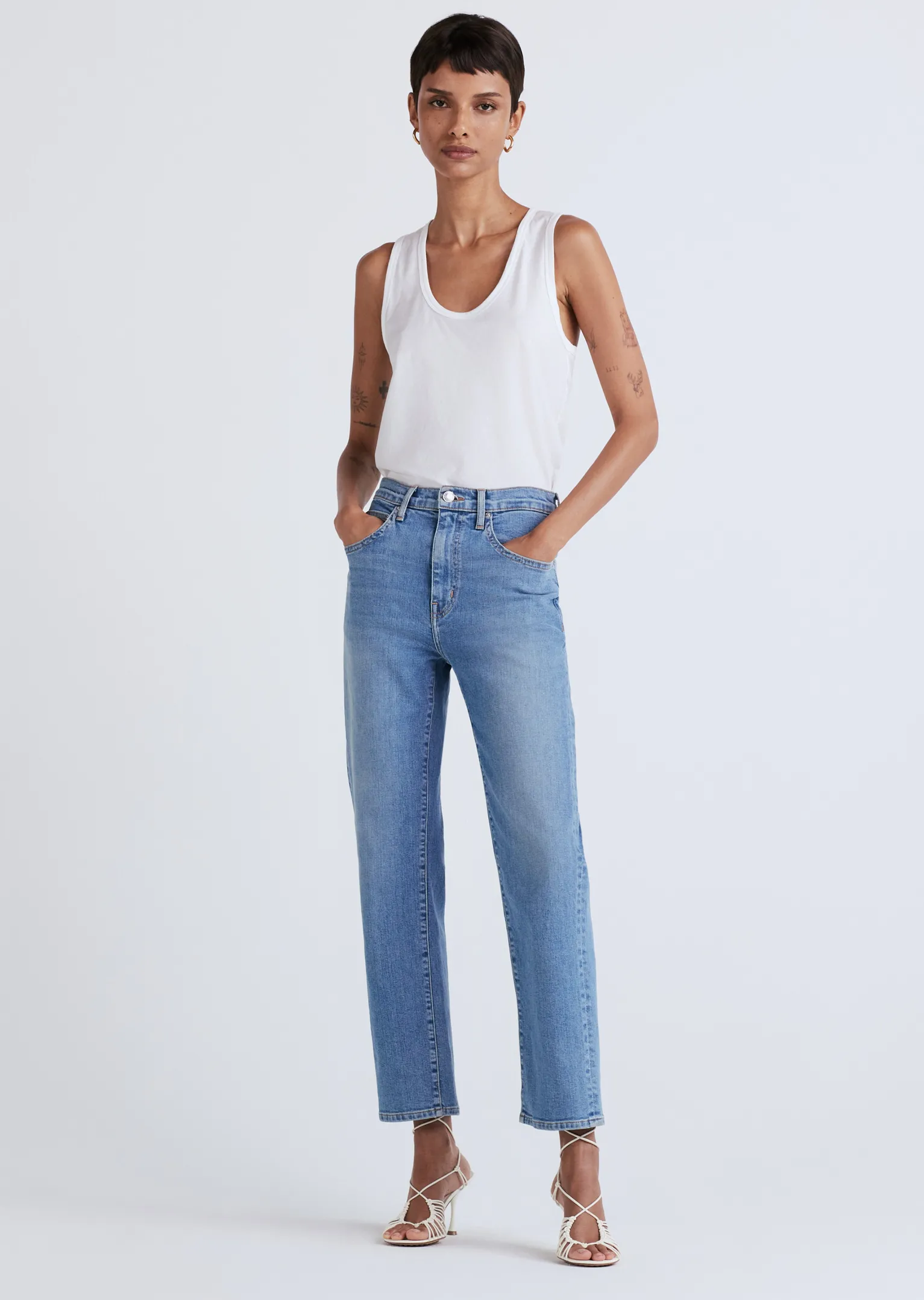 Women Derek Lam Pants & Shorts<Drew High Rise Crop Straight