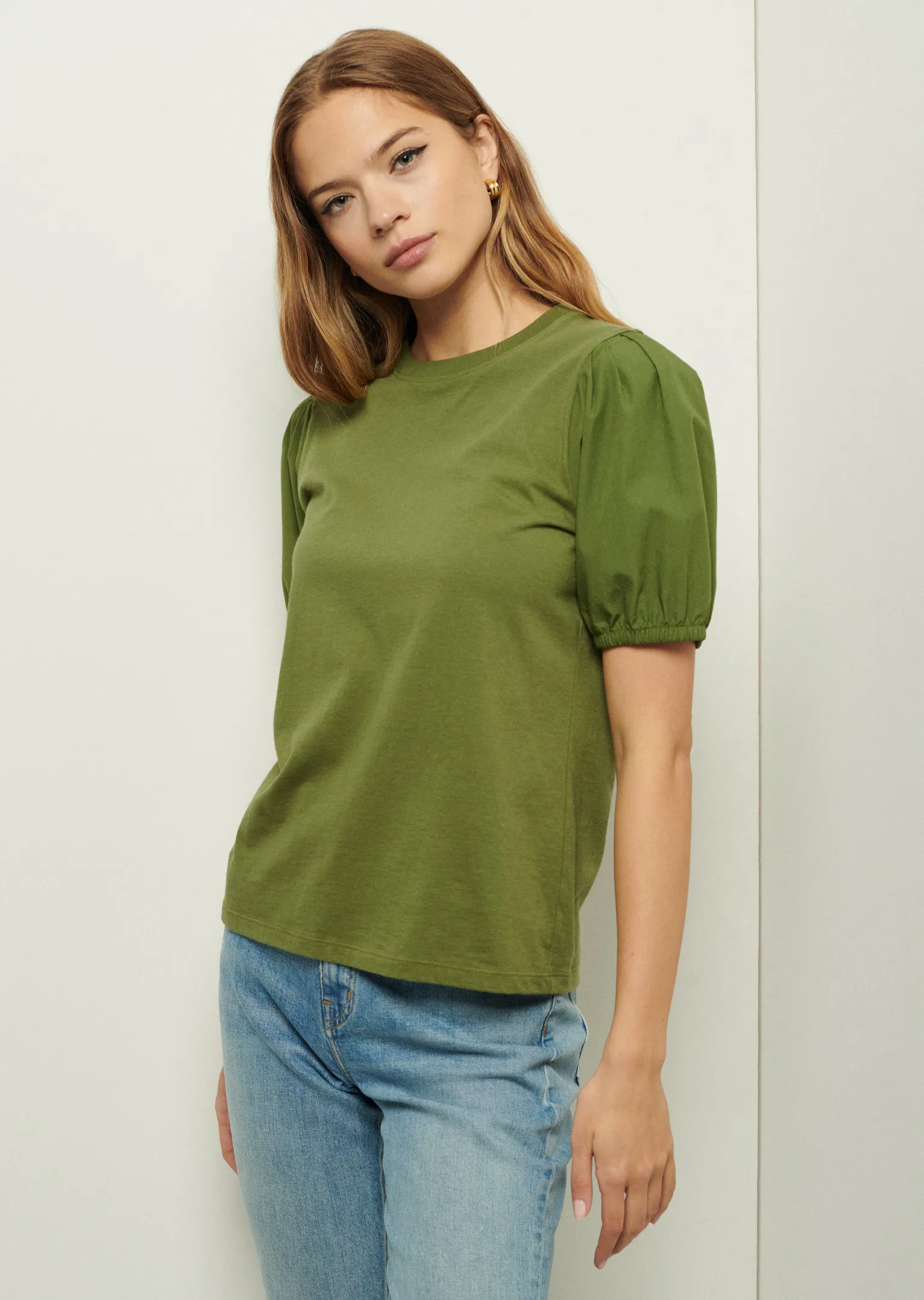 Women Derek Lam Essentials<Eva Puff Sleeve T-Shirt