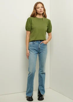 Women Derek Lam Essentials<Eva Puff Sleeve T-Shirt