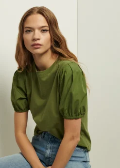 Women Derek Lam Essentials<Eva Puff Sleeve T-Shirt