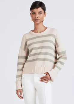 Women Derek Lam Sweaters<Farah Stripe Crewneck Sweater