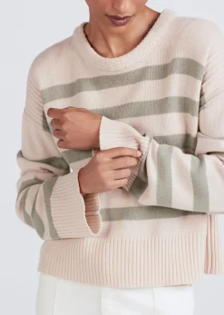 Women Derek Lam Sweaters<Farah Stripe Crewneck Sweater
