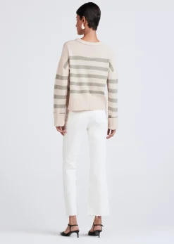 Women Derek Lam Sweaters<Farah Stripe Crewneck Sweater