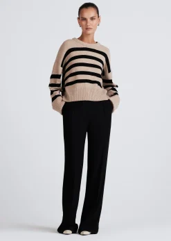 Women Derek Lam Sweaters<Farah Stripe Crewneck Sweater