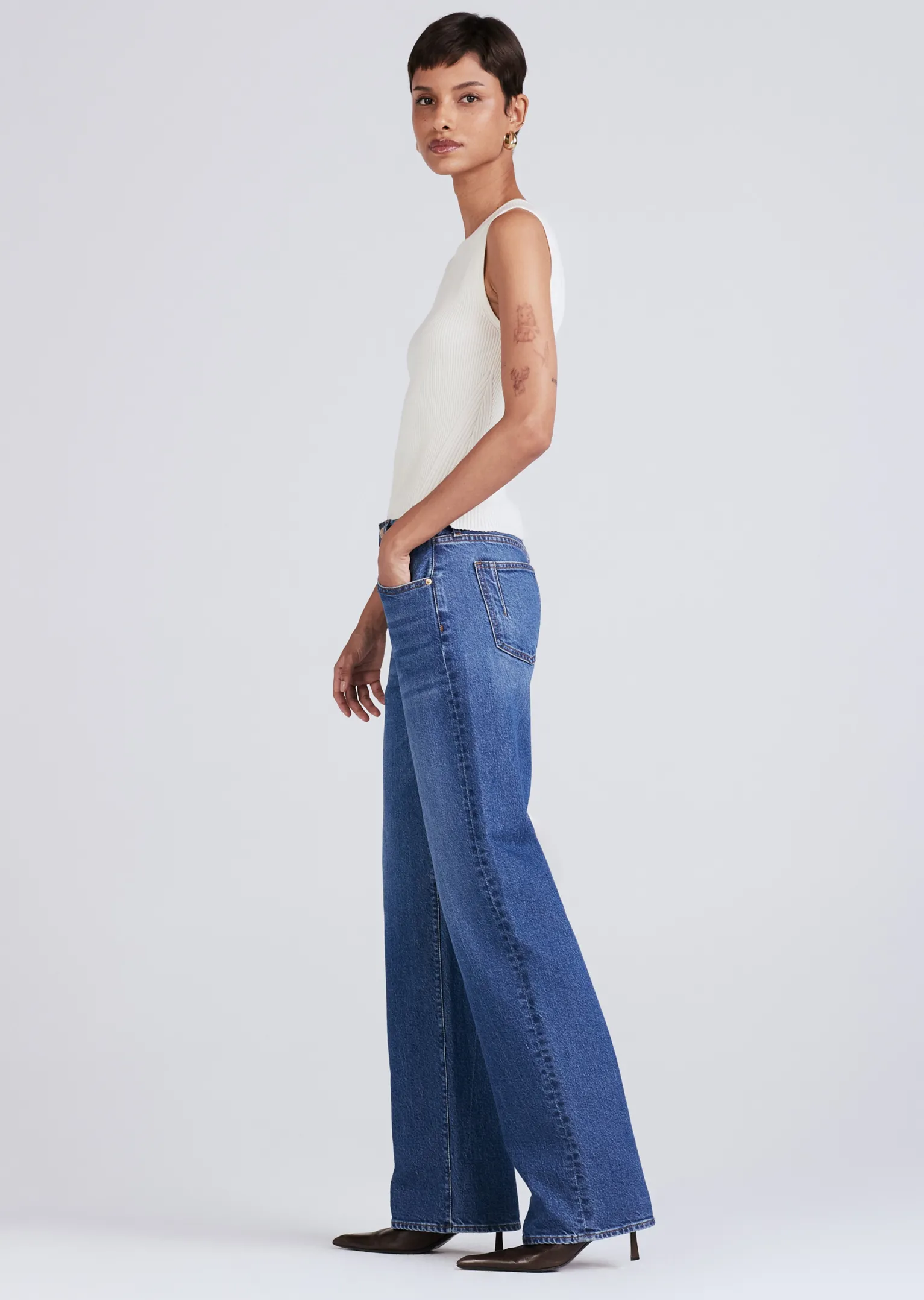 Women Derek Lam Denim<Faye High Rise Tailored Wide Leg