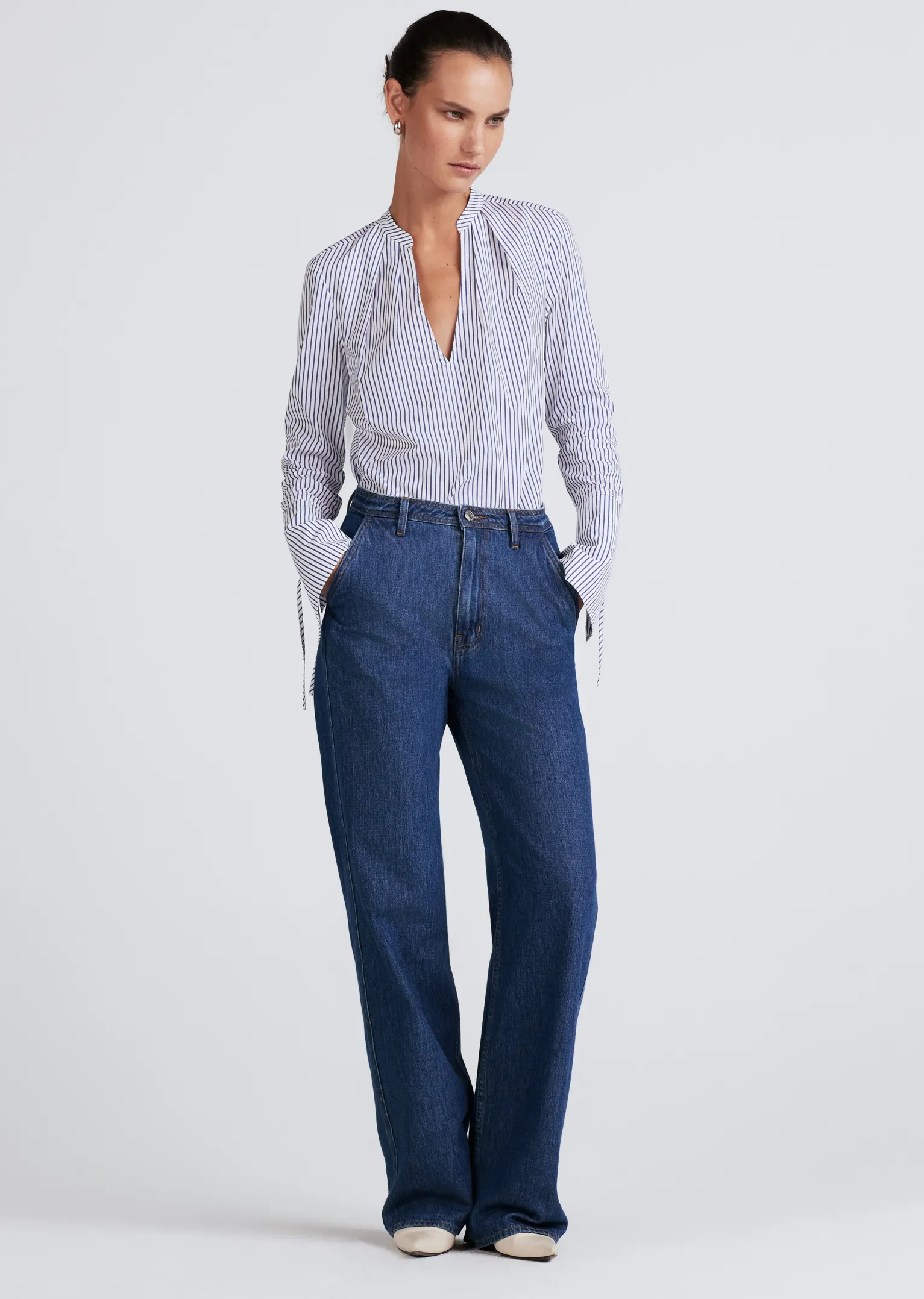 Women Derek Lam Denim<Faye High Rise Tailored Wide Leg