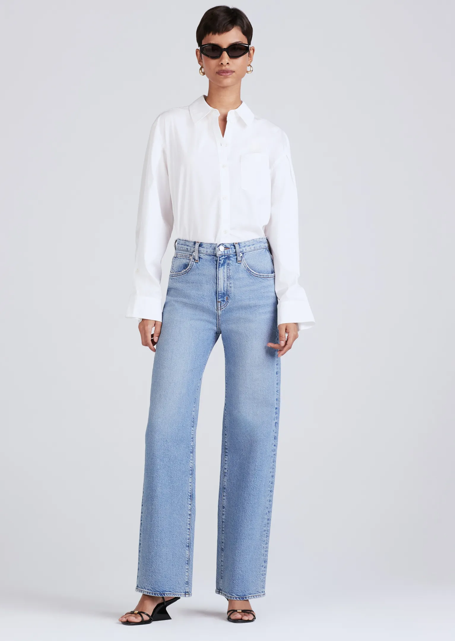 Women Derek Lam Denim<Faye High Rise Tailored Wide Leg