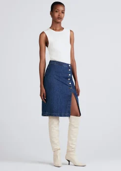 Women Derek Lam Denim<Felicity High Rise Midi Skirt